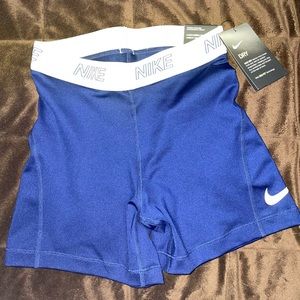 NWT blue and purple 5” nike pro shorts
